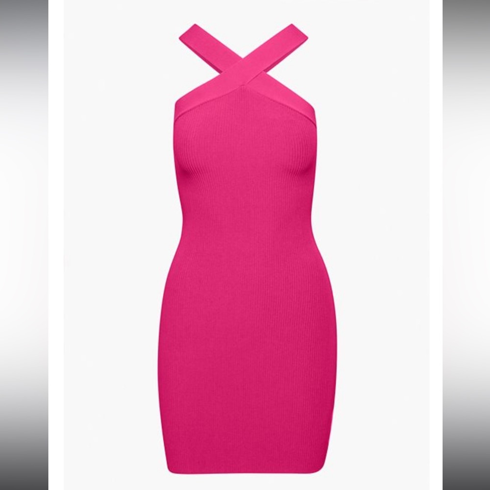 SCULPT KNIT CRISS CROSS DRESS